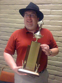 Mike Frentz holds Portland v. Seattle Club Challenge Trophy after 2010 Seattle Win