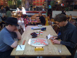 Mike Frentz and Dan Goodwin at Third Place Commons in Lake Forest Park Town Centre